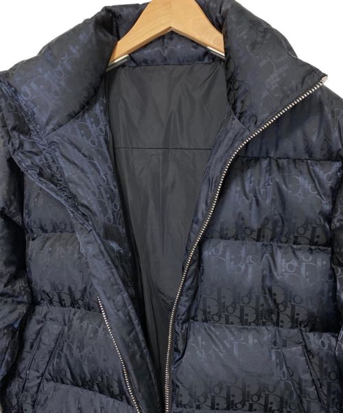 Christian Dior（クリスチャン ディオール）Christian Dior (クリスチャン ディオール) オブリーク ナイロンジャカード ダウンジャケット ブラック サイズ:46の古着・服飾アイテム