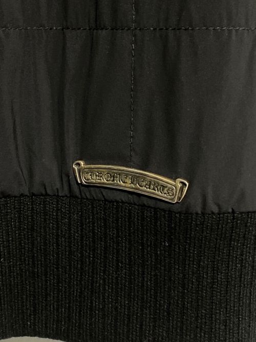 CHROME HEARTS（クロムハーツ）CHROME HEARTS (クロムハーツ) クロスパッチキルティングフーデッドジャケット ブラック サイズ:Ｌの古着・服飾アイテム