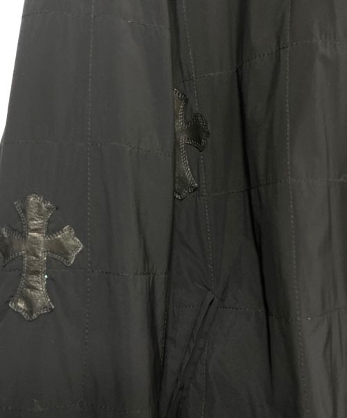 CHROME HEARTS（クロムハーツ）CHROME HEARTS (クロムハーツ) クロスパッチキルティングフーデッドジャケット ブラック サイズ:Ｌの古着・服飾アイテム