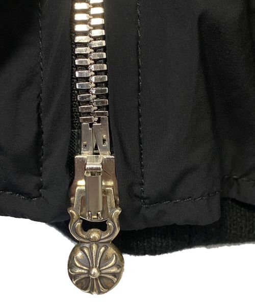 CHROME HEARTS（クロムハーツ）CHROME HEARTS (クロムハーツ) クロスパッチキルティングフーデッドジャケット ブラック サイズ:Ｌの古着・服飾アイテム