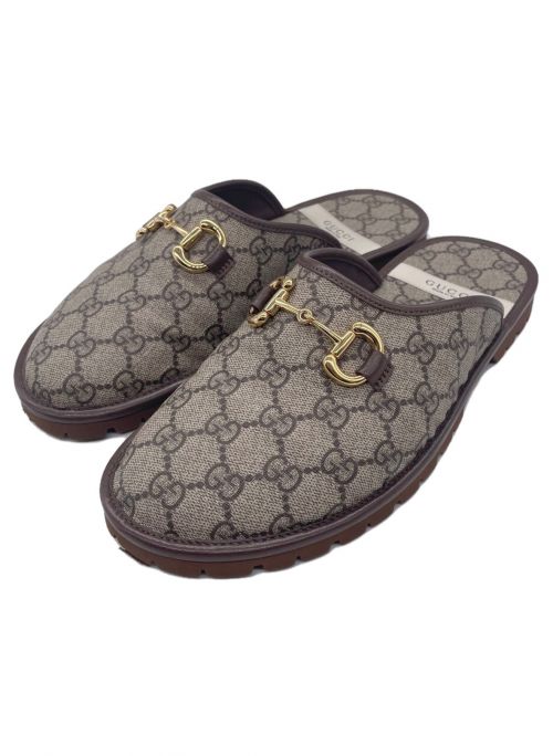 GUCCI（グッチ）GUCCI (グッチ) ホースビット付きスリッパ ベージュ サイズ:7の古着・服飾アイテム