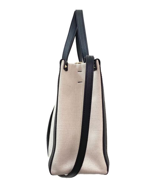 VALENTINO（ヴァレンティノ）VALENTINO (ヴァレンティノ) ガラヴァーニVLTN ロックスタッズ2WAYトートバッグ アイボリー×ブラック サイズ:-の古着・服飾アイテム
