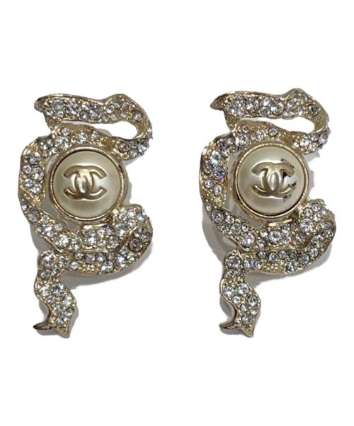 CHANEL（シャネル）CHANEL (シャネル) ラインストーンココマークピアス サイズ:-の古着・服飾アイテム