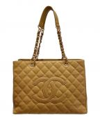 CHANELシャネル）の古着「チェーントートバッグ」｜ベージュ
