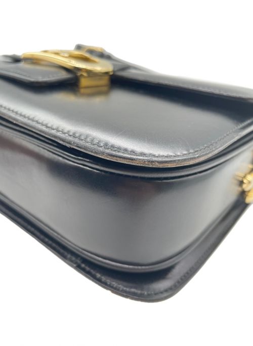CELINE（セリーヌ）CELINE (セリーヌ) ブラゾン金具カーフショルダーバッグ ブラック サイズ:-の古着・服飾アイテム