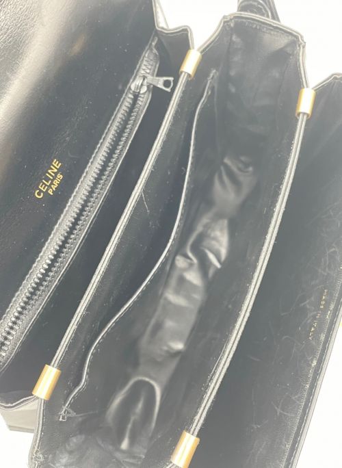CELINE（セリーヌ）CELINE (セリーヌ) ブラゾン金具カーフショルダーバッグ ブラック サイズ:-の古着・服飾アイテム
