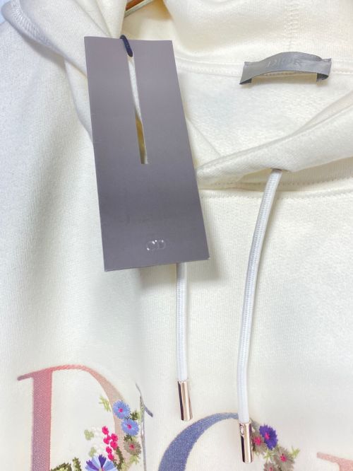 Dior（ディオール）Dior (ディオール) DIOR Flowers Logo Hoodie ホワイト サイズ:XLの古着・服飾アイテム