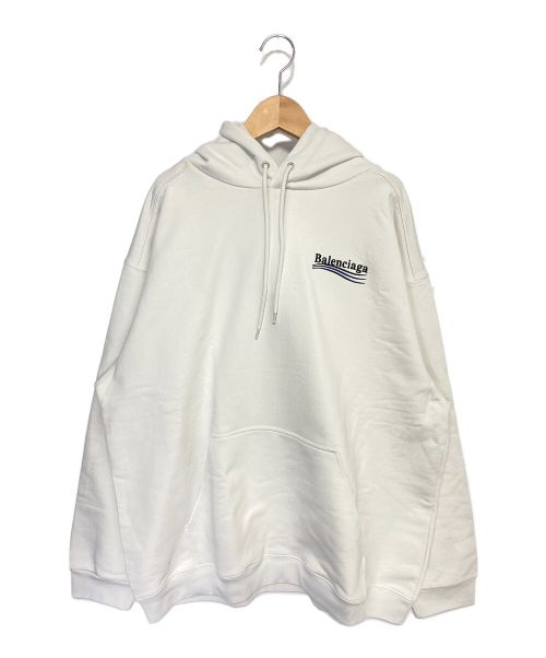 BALENCIAGA（バレンシアガ）BALENCIAGA (バレンシアガ) Political Campaign Logo Sweats オフホワイト サイズ:XLの古着・服飾アイテム