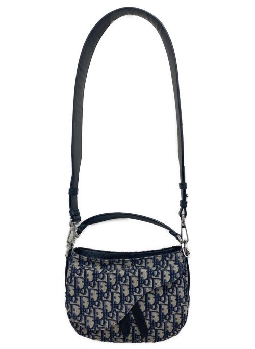 Christian Dior（クリスチャン ディオール）Christian Dior (クリスチャン ディオール) SADDLEミニソフトバッグ ネイビー サイズ:-の古着・服飾アイテム