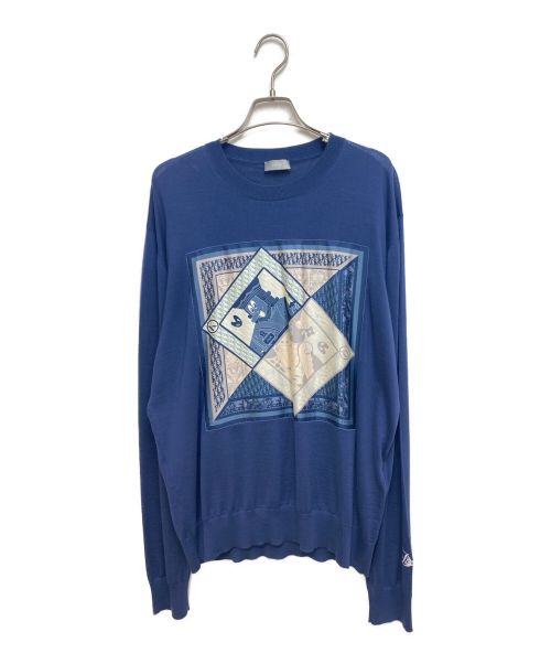Christian Dior（クリスチャン ディオール）Christian Dior (クリスチャン ディオール) PULL ML CL COLR CARRE ネイビー サイズ:XXLの古着・服飾アイテム