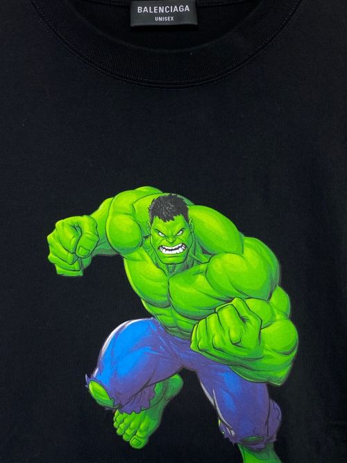 BALENCIAGA（バレンシアガ）BALENCIAGA (バレンシアガ) Hulk 2021 MARVEL Tee ブラック サイズ:XXLの古着・服飾アイテム