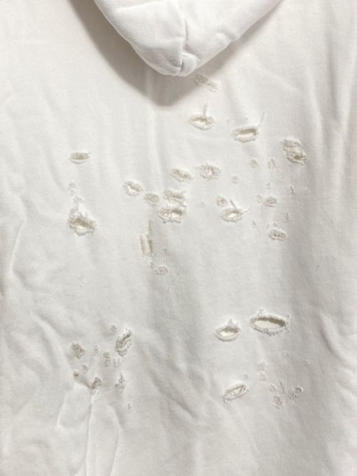 BALENCIAGA（バレンシアガ）BALENCIAGA (バレンシアガ) Destroyed Hoodie ホワイト サイズ:XXSの古着・服飾アイテム