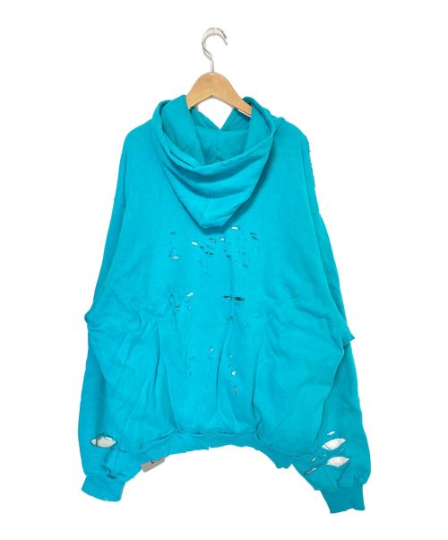 BALENCIAGA（バレンシアガ）BALENCIAGA (バレンシアガ) Destroyed Hoodie ブルー サイズ:XXSの古着・服飾アイテム