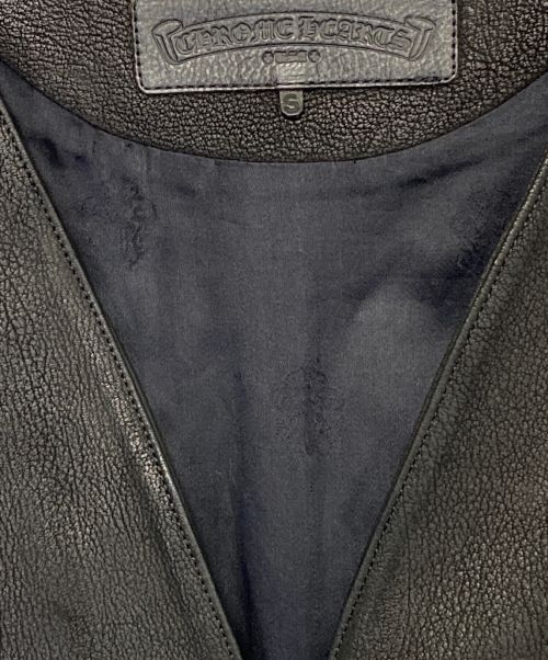 CHROME HEARTS（クロムハーツ）CHROME HEARTS (クロムハーツ) レザーベスト ブラック サイズ:Sの古着・服飾アイテム