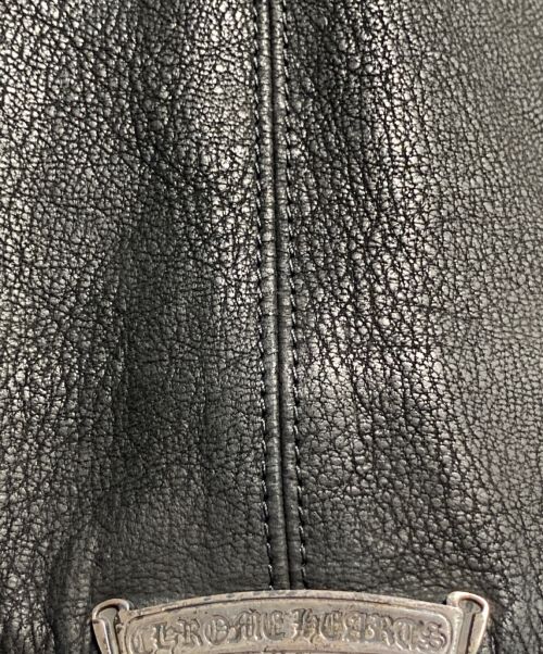 CHROME HEARTS（クロムハーツ）CHROME HEARTS (クロムハーツ) レザーベスト ブラック サイズ:Sの古着・服飾アイテム