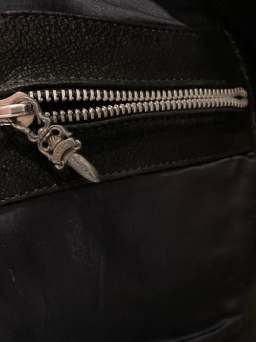 CHROME HEARTS（クロムハーツ）CHROME HEARTS (クロムハーツ) レザーベスト ブラック サイズ:Sの古着・服飾アイテム