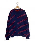 BALENCIAGAバレンシアガ）の古着「Allover Logo Crewneck」