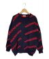 BALENCIAGA（バレンシアガ）の古着「ALL OVER LOGO KNIT」｜ネイビー