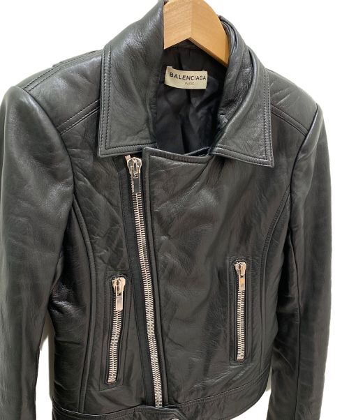 BALENCIAGA（バレンシアガ）BALENCIAGA (バレンシアガ) ライダースジャケット ブラック サイズ:34の古着・服飾アイテム