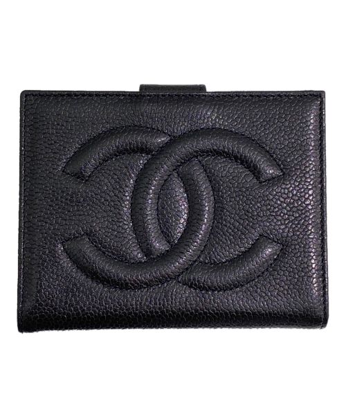 CHANEL（シャネル）CHANEL (シャネル) 二つ折り財布 ブラック サイズ:-の古着・服飾アイテム