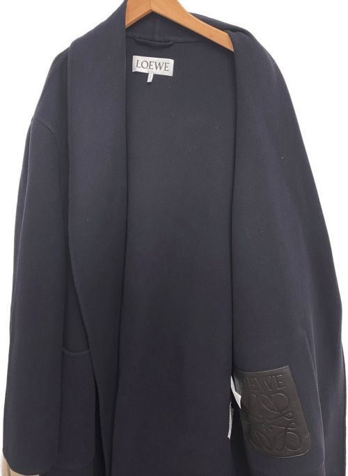 LOEWE（ロエベ）LOEWE (ロエベ) 20AW ショールカラーコート ネイビー サイズ:52の古着・服飾アイテム