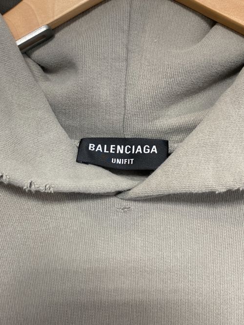 BALENCIAGA（バレンシアガ）BALENCIAGA (バレンシアガ) オーバーサイズロゴパーカー グレー サイズ:XXSの古着・服飾アイテム