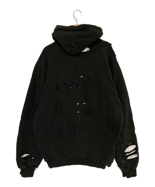 BALENCIAGA（バレンシアガ）BALENCIAGA (バレンシアガ) Destroyed Hoodie ブラック サイズ:XXS 未使用品の古着・服飾アイテム