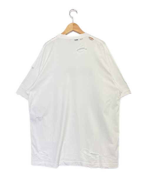 BALENCIAGA（バレンシアガ）BALENCIAGA (バレンシアガ) Destroyed Flatground Tee  ホワイト サイズ:XXSの古着・服飾アイテム