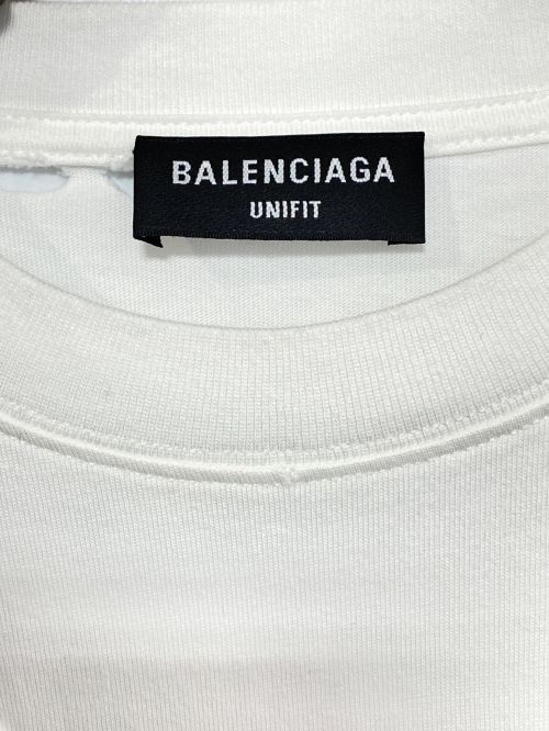 BALENCIAGA（バレンシアガ）BALENCIAGA (バレンシアガ) Destroyed Flatground Tee  ホワイト サイズ:XXSの古着・服飾アイテム