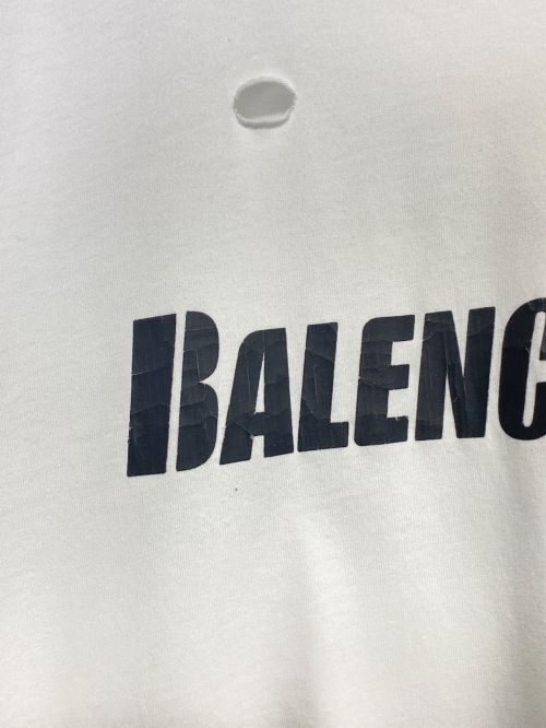 BALENCIAGA（バレンシアガ）BALENCIAGA (バレンシアガ) Destroyed Flatground Tee  ホワイト サイズ:XXSの古着・服飾アイテム