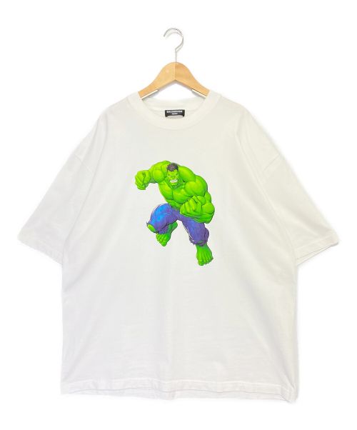 BALENCIAGA（バレンシアガ）BALENCIAGA (バレンシアガ) Hulk 2021 MARVEL Medium フィット Tシャツ ホワイト サイズ:XXLの古着・服飾アイテム