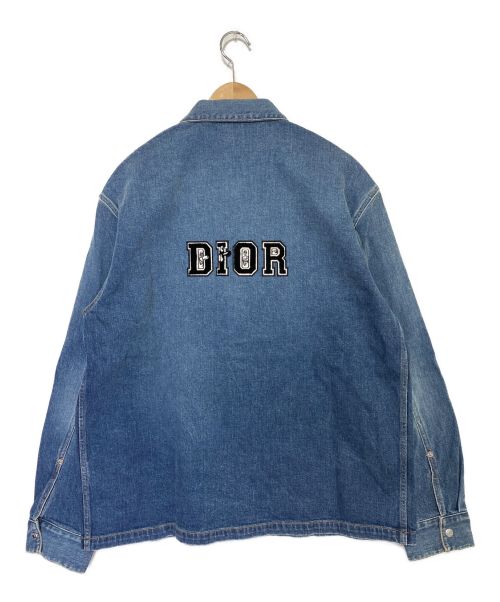 Dior（ディオール）DIOR × KENNY SCHARF (ディオール × ケニーシャーフ) Blue Denim Overshirt インディゴ サイズ:52の古着・服飾アイテム