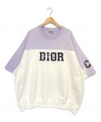 Dior×KENNY SCHARFディオール×ケニー・シャーフ）の古着「コットンオーバーサイズスウェット トレーナー」｜ホワイト×パープル