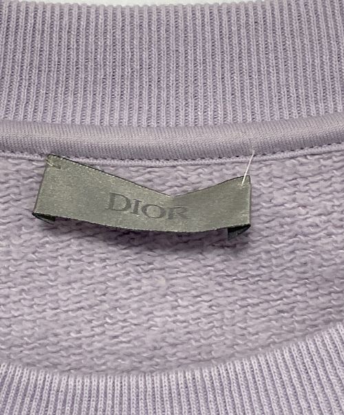 Dior（ディオール）DIOR × KENNY SCHARF (ディオール × ケニーシャーフ) コットンオーバーサイズスウェット トレーナー ホワイト×パープル サイズ:XXLの古着・服飾アイテム