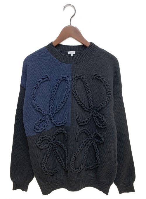 LOEWE（ロエベ）LOEWE (ロエベ) 21SS アナグラムコットンセーター ネイビー サイズ:Sの古着・服飾アイテム