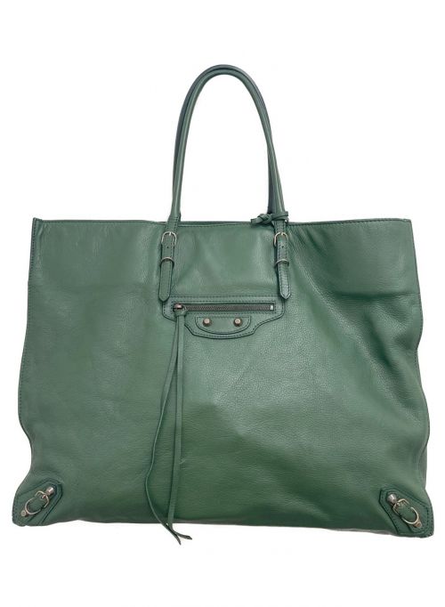 BALENCIAGA（バレンシアガ）BALENCIAGA (バレンシアガ) ザ・ペーパー トートバッグ グリーン サイズ:-の古着・服飾アイテム