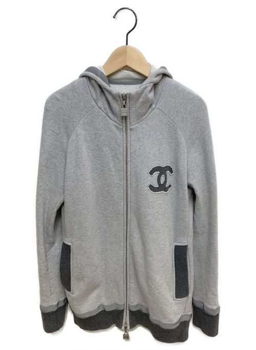 CHANEL（シャネル）CHANEL (シャネル) ココマークWジップパーカー グレー サイズ:-の古着・服飾アイテム
