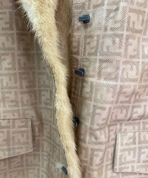FENDI（フェンディ）FENDI (フェンディ) リバーシブルハーフコート ベージュ サイズ:42の古着・服飾アイテム