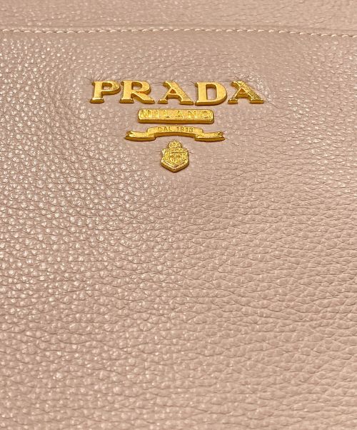 PRADA（プラダ）PRADA (プラダ) レザートートバッグ ベージュ サイズ:-の古着・服飾アイテム