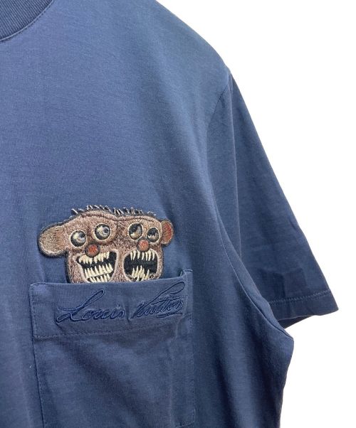 LOUIS VUITTON（ルイ ヴィトン）LOUIS VUITTON (ルイ ヴィトン) ×チャップマンブラザーズ ポケットTシャツ ネイビー サイズ:XSの古着・服飾アイテム