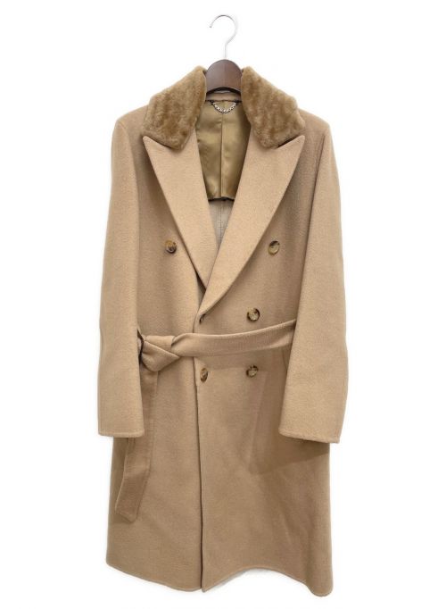 LOUIS VUITTON（ルイ ヴィトン）LOUIS VUITTON (ルイ ヴィトン) ファー付きチェスターコート ブラウン サイズ:44の古着・服飾アイテム