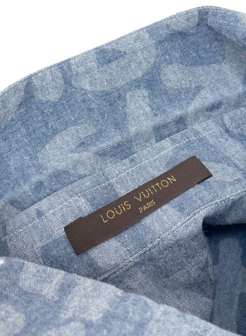 LOUIS VUITTON（ルイ ヴィトン）LOUIS VUITTON (ルイ ヴィトン) モノグラムグラフィティ シャツ スカイブルー サイズ:XSの古着・服飾アイテム