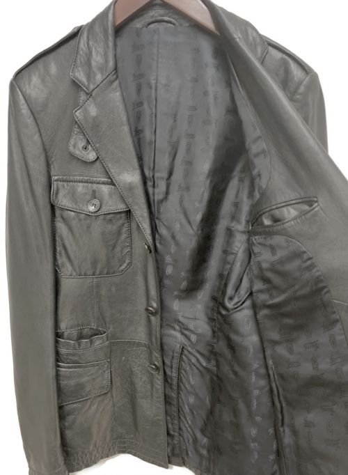 GUCCI（グッチ）GUCCI (グッチ) レザージャケット ブラック サイズ:44の古着・服飾アイテム