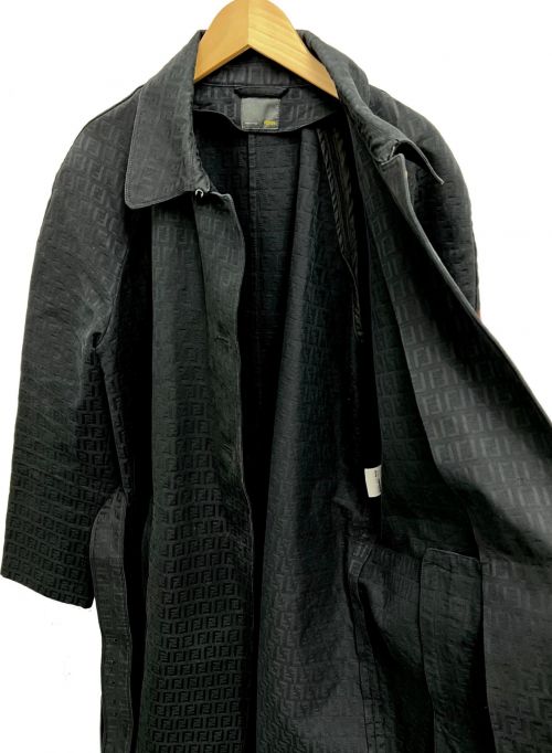 FENDI（フェンディ）FENDI (フェンディ) ズッキーノステンカラーコート ブラック サイズ:48の古着・服飾アイテム