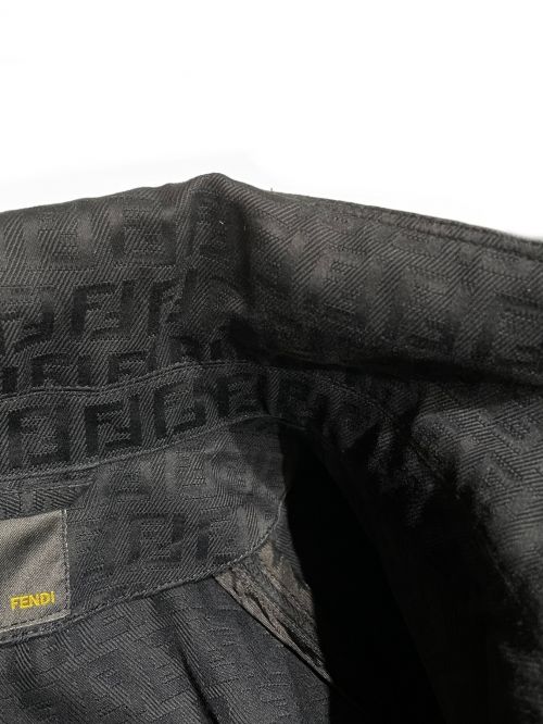 FENDI（フェンディ）FENDI (フェンディ) ズッキーノステンカラーコート ブラック サイズ:48の古着・服飾アイテム