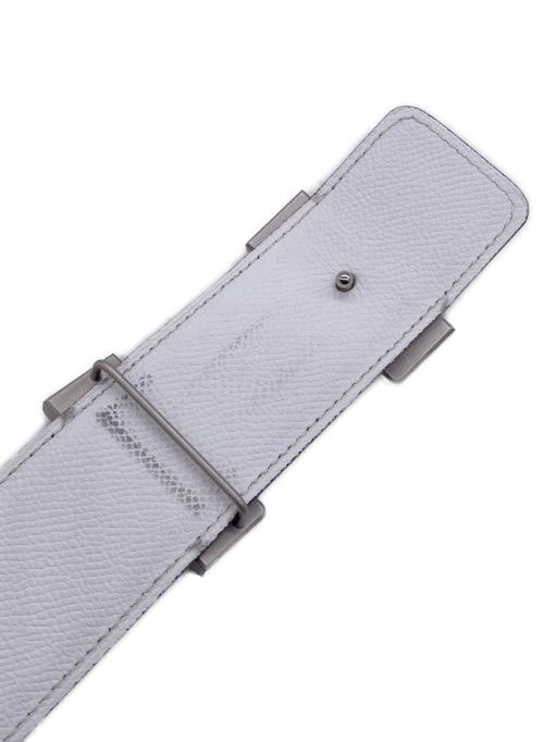 HERMES（エルメス）HERMES (エルメス) コンスタンスベルト ホワイト×ブラック サイズ:95の古着・服飾アイテム