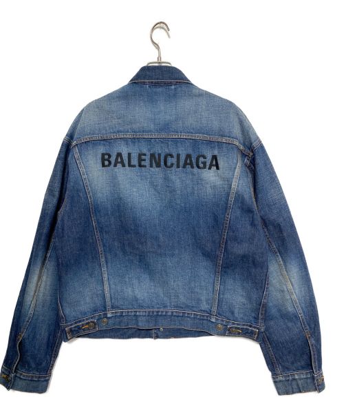 BALENCIAGA（バレンシアガ）BALENCIAGA (バレンシアガ)  LOGO EMBROIDERY DENIM JACKET インディゴ サイズ:SIZE 44の古着・服飾アイテム