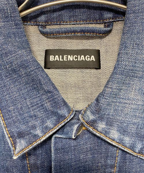 BALENCIAGA（バレンシアガ）BALENCIAGA (バレンシアガ)  LOGO EMBROIDERY DENIM JACKET インディゴ サイズ:SIZE 44の古着・服飾アイテム