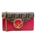 FENDI（フェンディ）の古着「チェーンショルダーバッグ」｜レッド×ブラウン