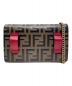 FENDI (フェンディ) チェーンショルダーバッグ レッド×ブラウン サイズ:-：54800円